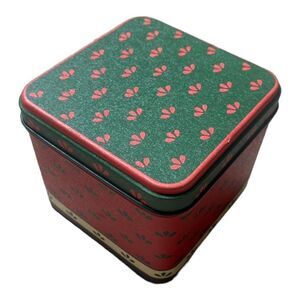 Vintage Holiday Potpourri Press Absorbent Coasters In Original Tin